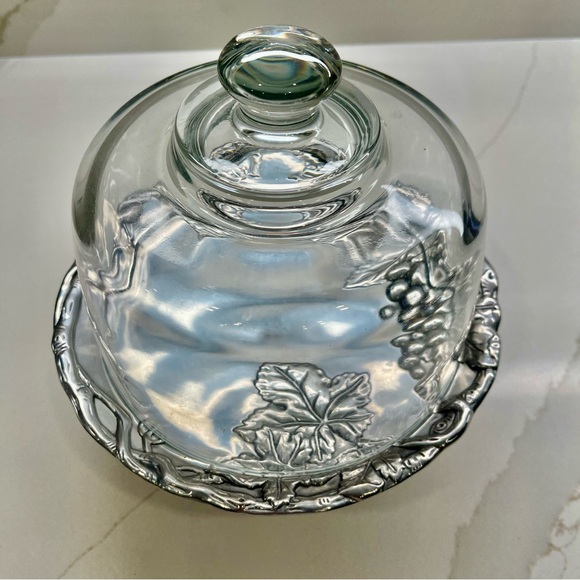 Arthur Court Pedestal Aluminum Cheese/Dessert/Treat/Cookie Stand - Picture 10 of 12